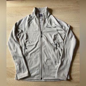 Patagonia Light Gray Waffle Fleece Lined Long Sleeve Jacket Pullover Medium